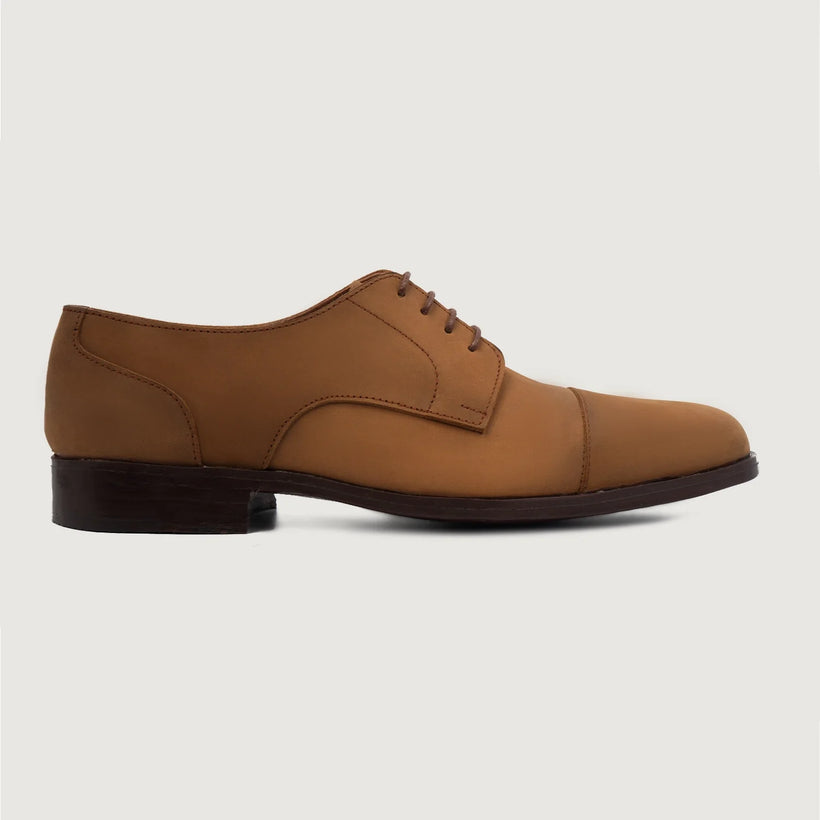 Attorney Derby Marron Nubuck Leather Shoes pour Homme