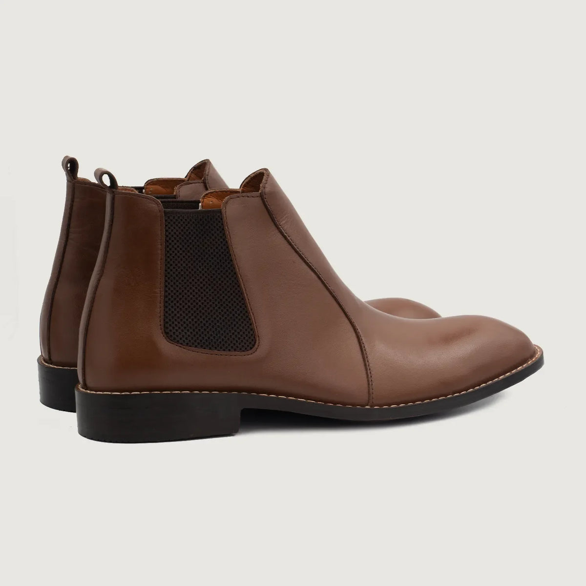 Clarkson Chelsea Marron Bottines en cuir pour Homme For Men - Contrefort de talon renforcé & surpiqûres doubles de précision