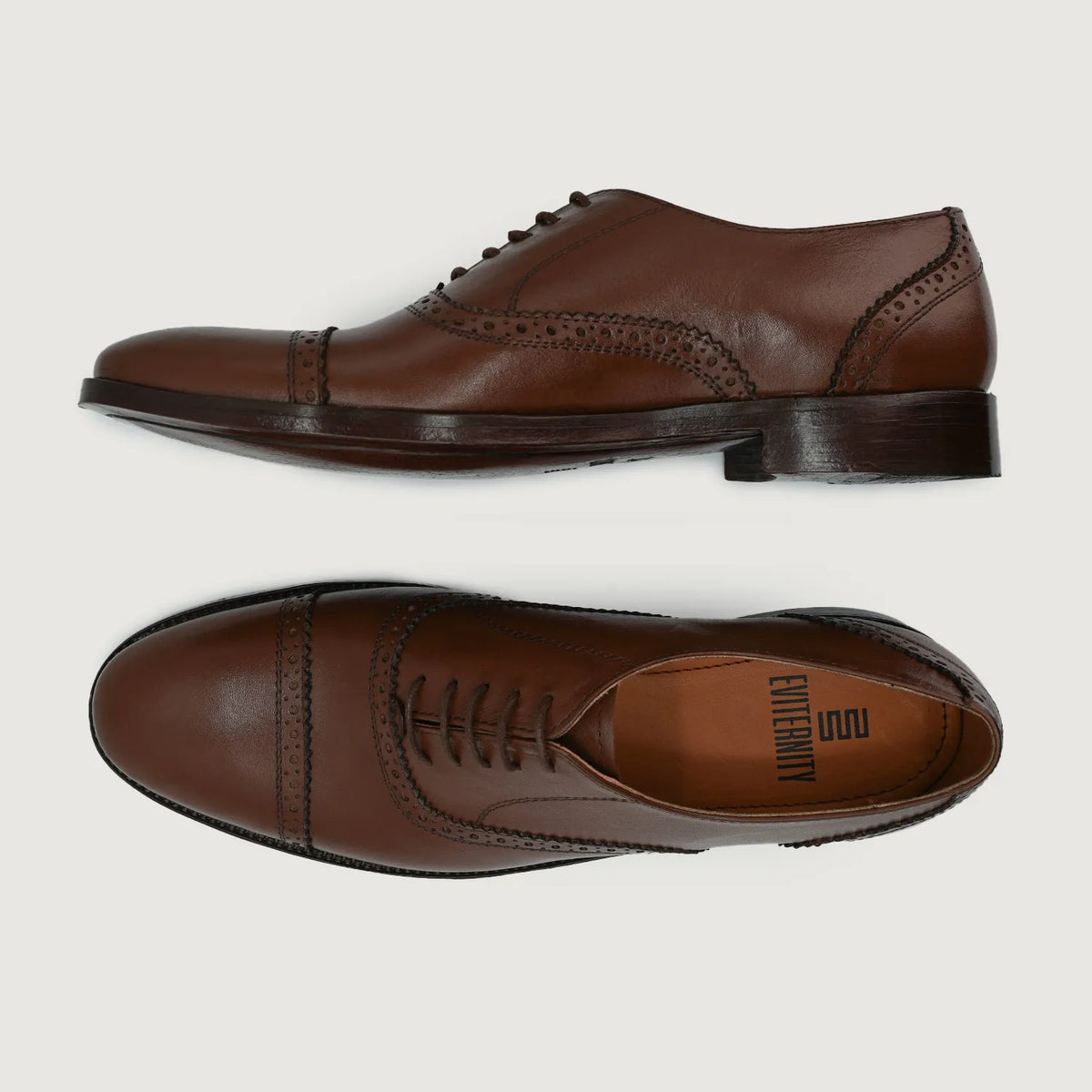 Grisson Brogues Oxford Marron Chaussures en cuir pour Homme For Men - Contrefort de talon renforcé & surpiqûres doubles de précision