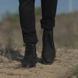 Styled On-Foot Perspective Demonstrating Ankle Fit & Silhouette on Model