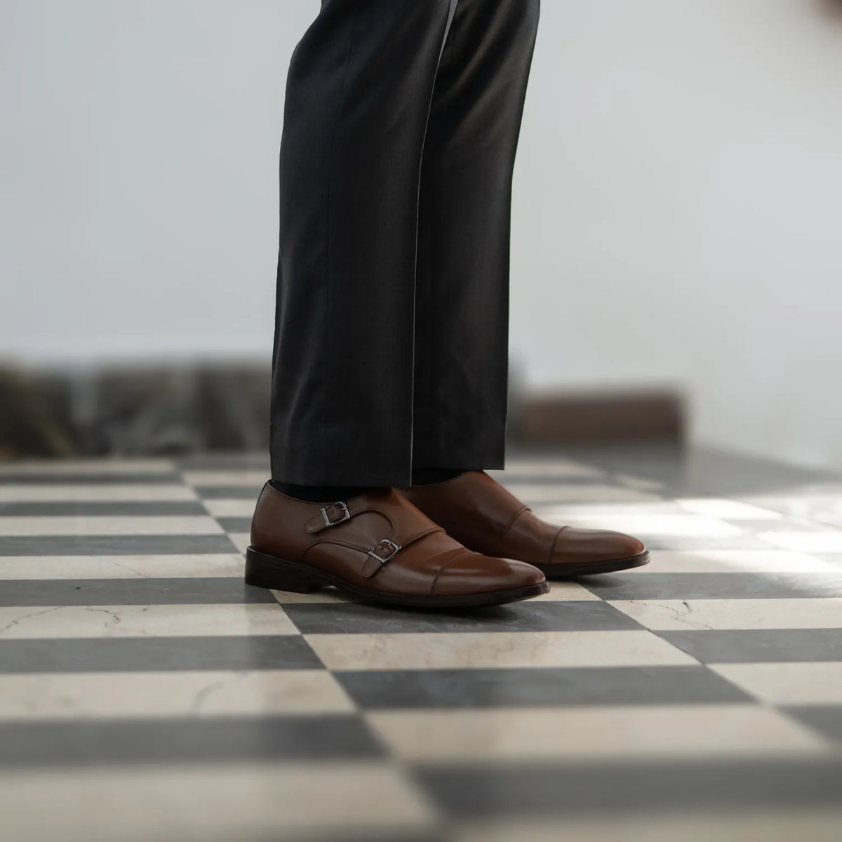 Styled On-Foot Perspective Demonstrating Ankle Fit & Silhouette on Model