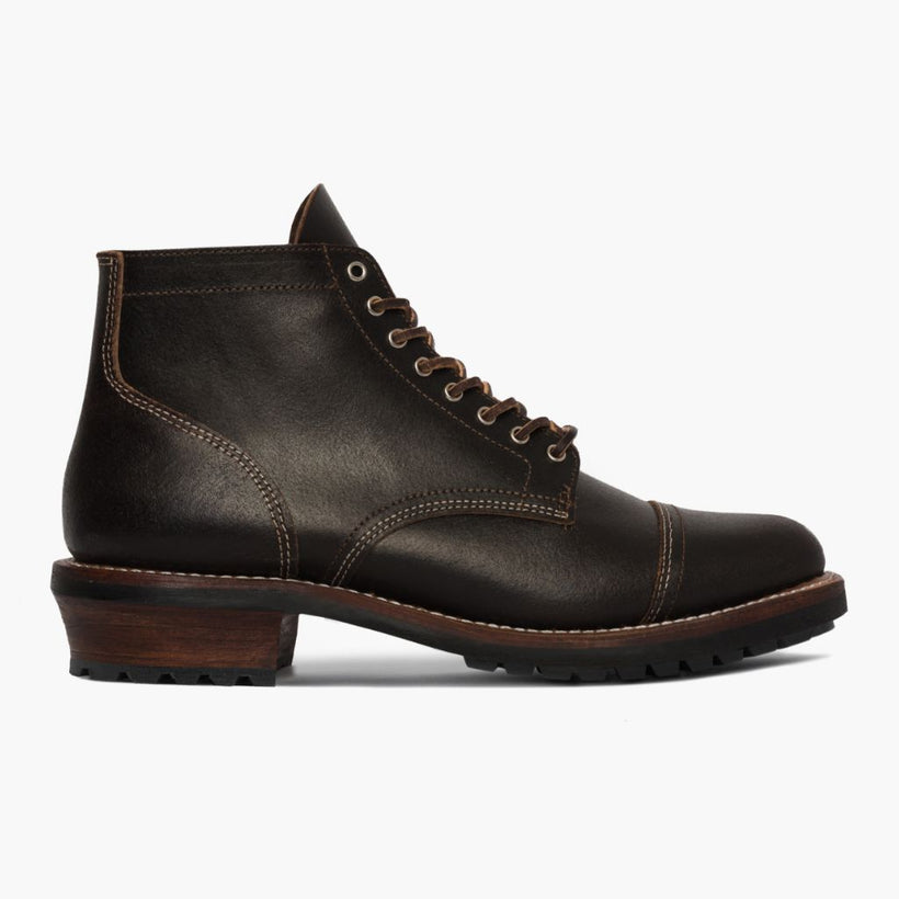 Vanguard Waxed Cacao Leather Boots pour Homme