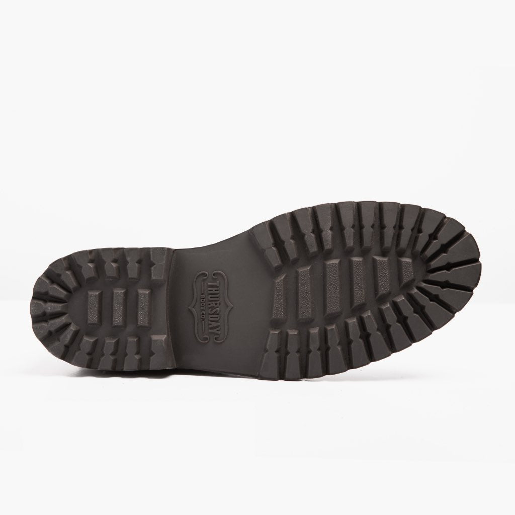 High-Traction Rubber Outsole & Lug Tread Pattern on Captain StormKing® Tabac Bottines en cuir pour Homme