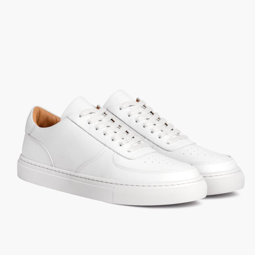 Court Blanc Baskets en cuir pour Homme