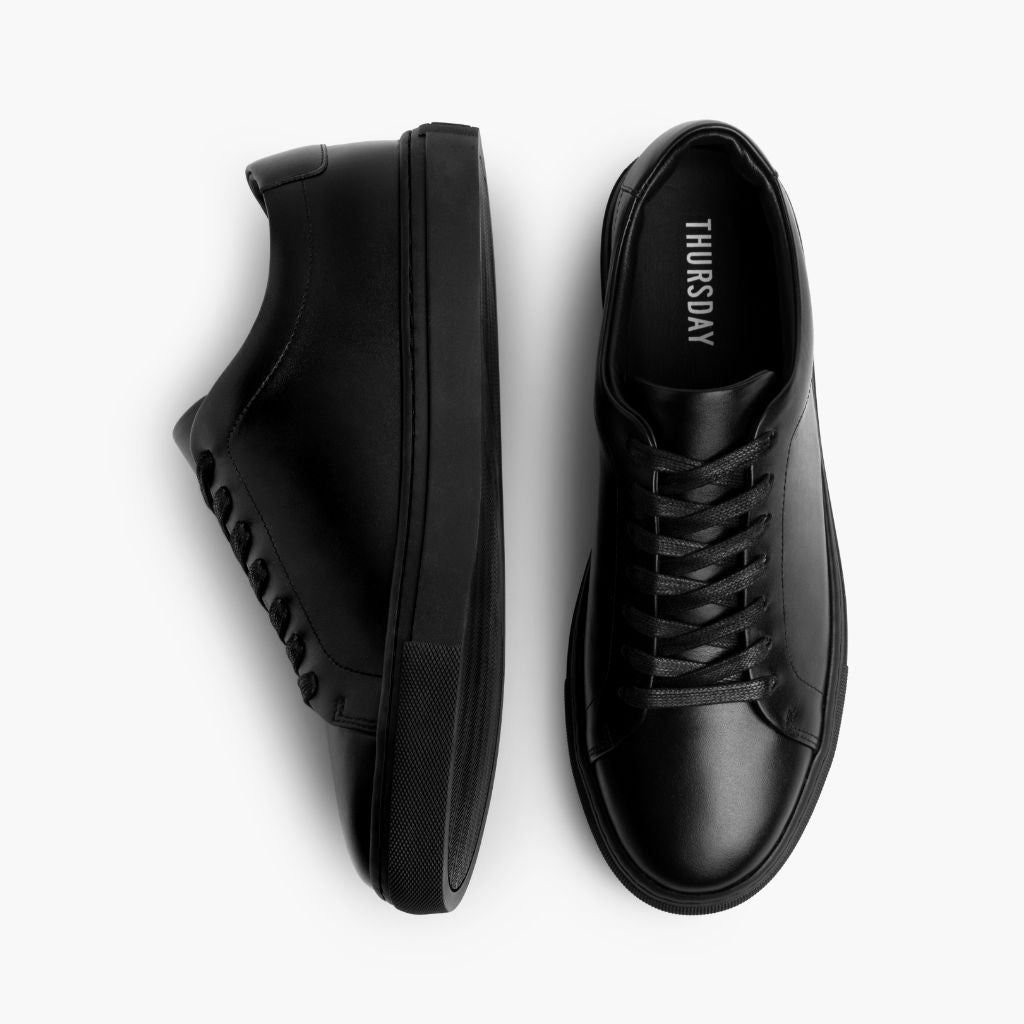 Encore Jet Noir Baskets en cuir pour Homme - Contrefort de talon renforcé & surpiqûres doubles de précision