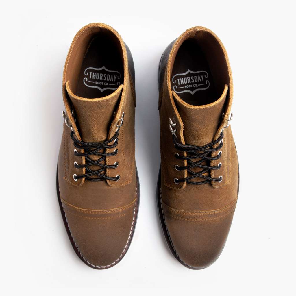 Captain Safari Bottines en cuir pour Homme - Contrefort de talon renforcé & surpiqûres doubles de précision