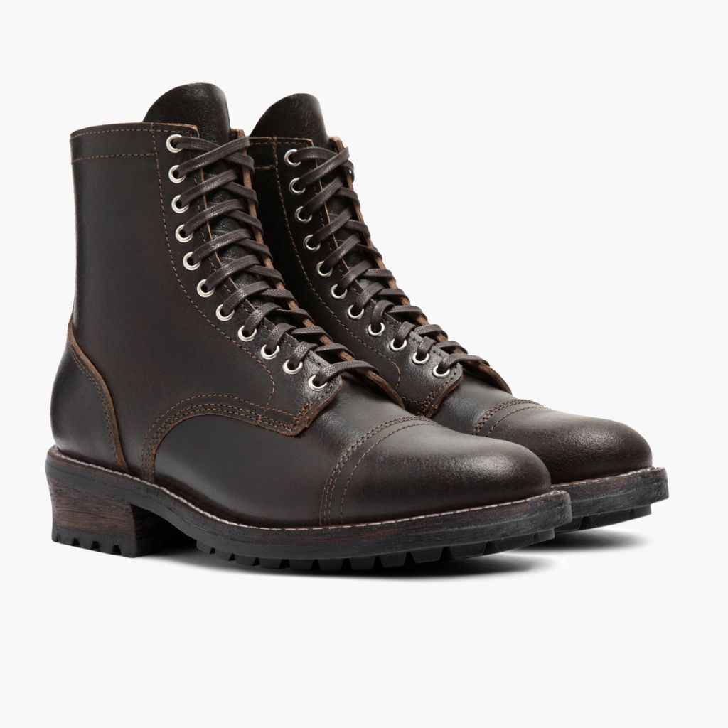 Logger Waxed Cacao Bottines en cuir pour Homme in Classic Full-Grain Leather - Vue de profil | Acheter en ligne