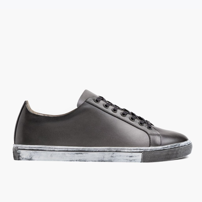 Premier Low Top Patine Usée Gris Leather Sneakers pour Homme