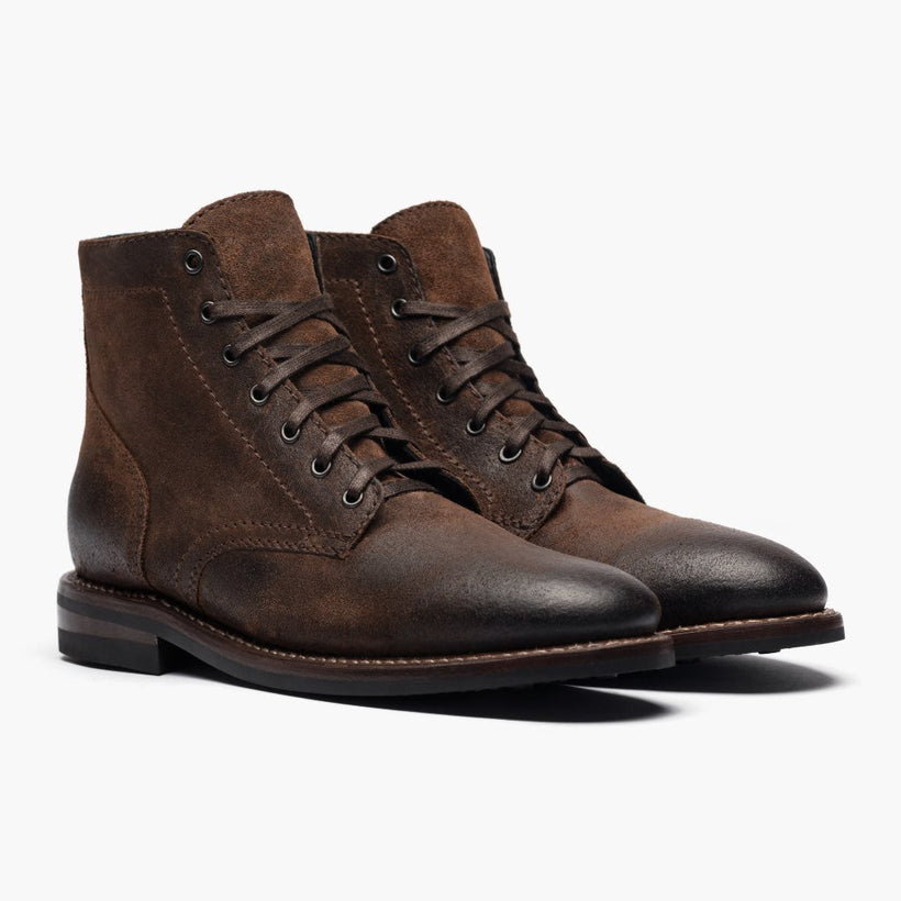 President Mocha Leather Boots pour Homme