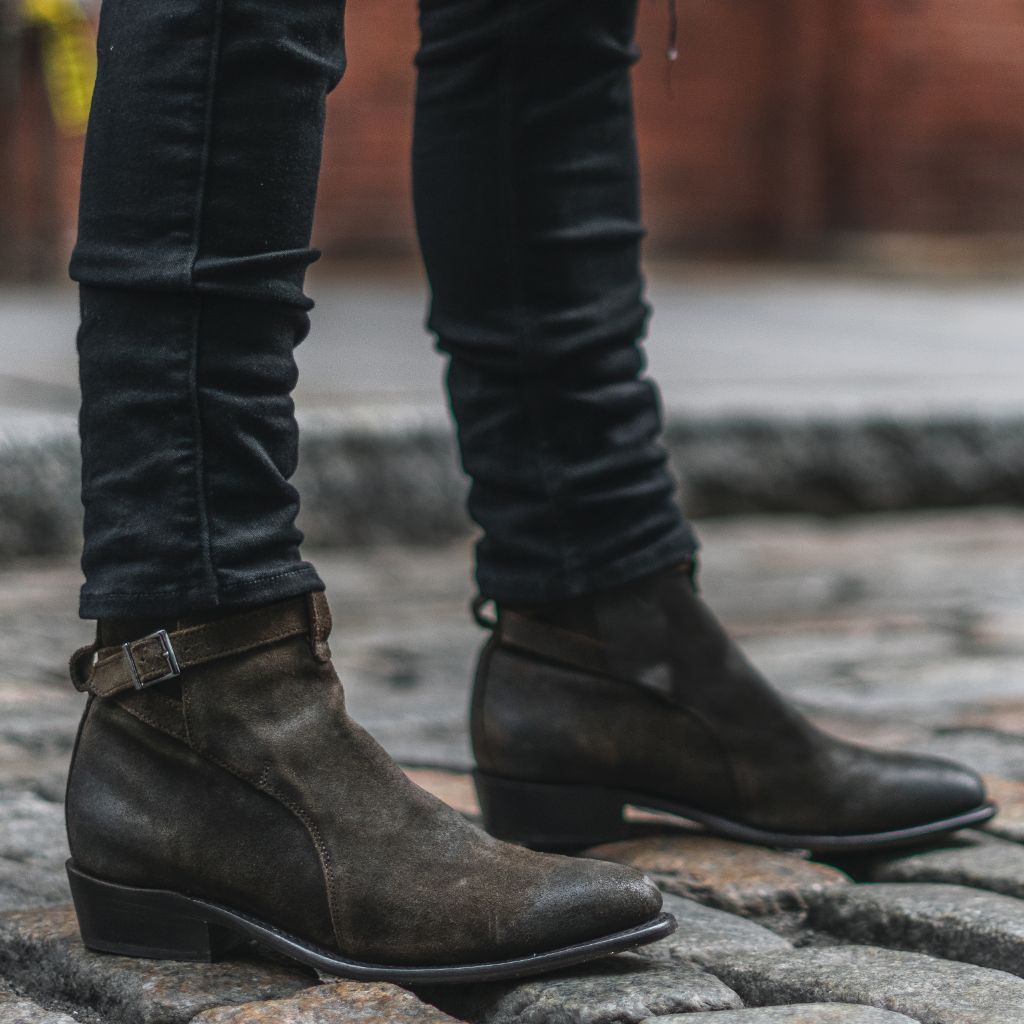 Styled On-Foot Perspective Demonstrating Ankle Fit & Silhouette on Model