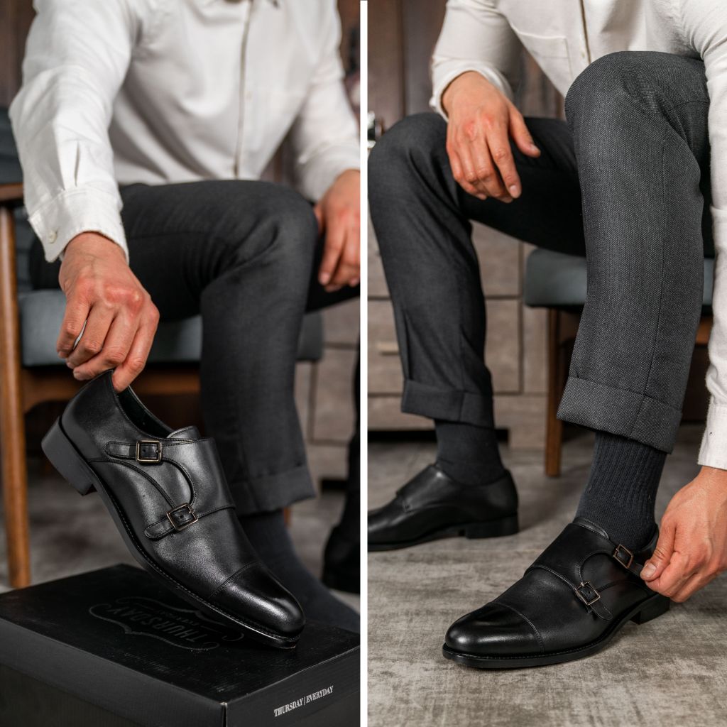 Styled On-Foot Perspective Demonstrating Ankle Fit & Silhouette on Model