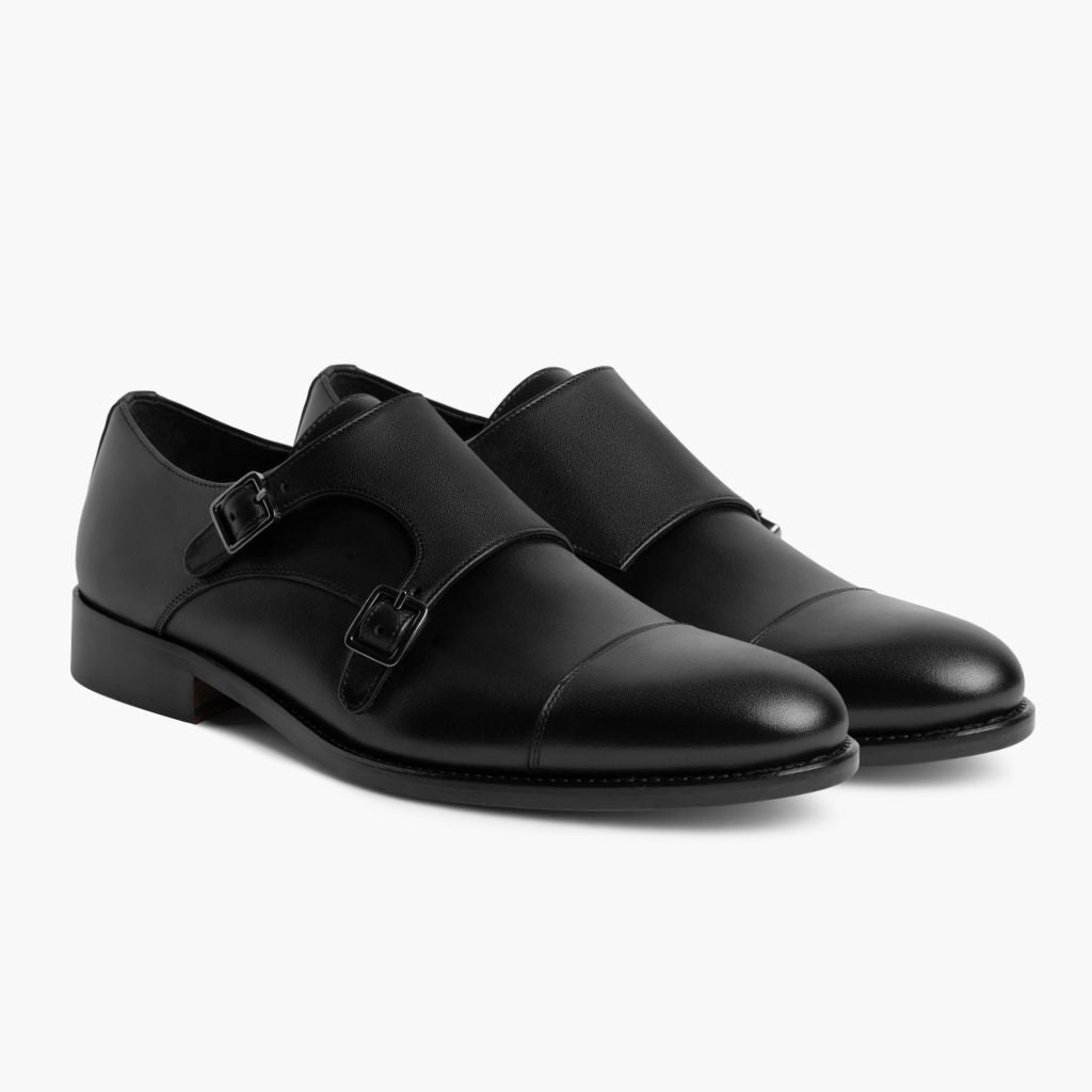 Saint Noir Mocassins en cuir pour Homme For Men en cuir de vachette noir véritable - Vue de profil | Acheter en ligne