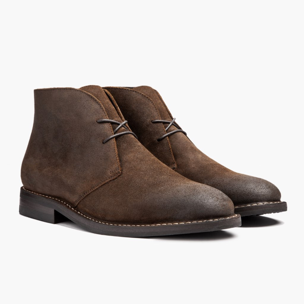 Scout Moka Bottines en cuir pour Homme For Men in Mocha Full-Grain Leather - Vue de profil | Acheter en ligne