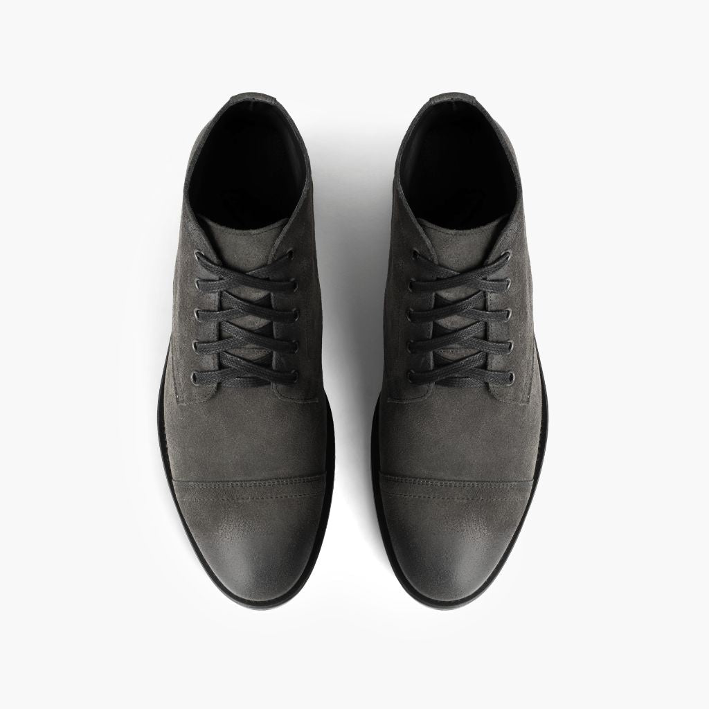 Cadet Gris Ombre Bottines en cuir pour Homme - Contrefort de talon renforcé & surpiqûres doubles de précision
