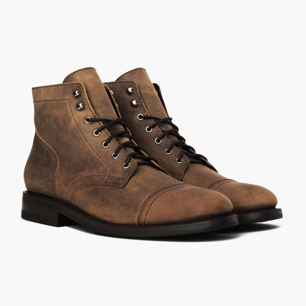 Captain Cuivre Brûlé Bottines en cuir pour Homme in Classic Full-Grain Leather - Vue de profil | Acheter en ligne