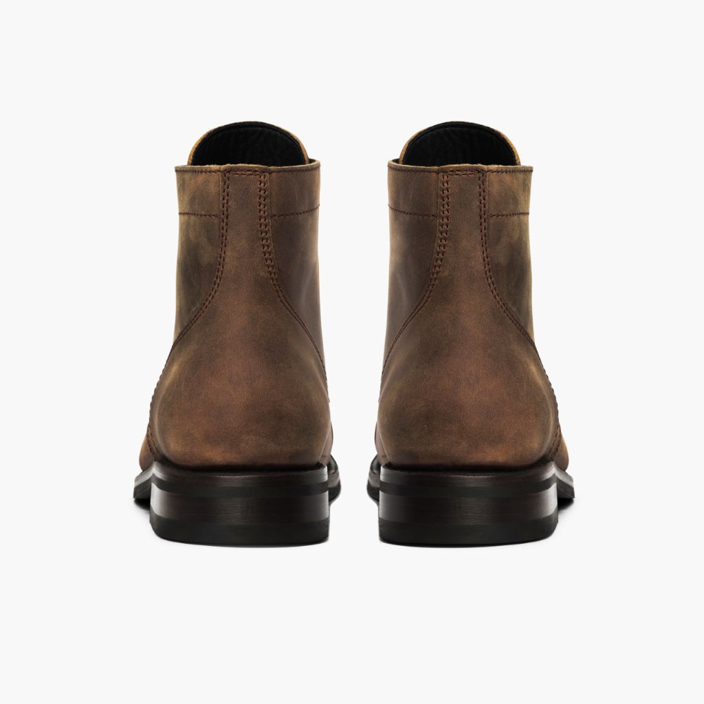 Captain Cuivre Brûlé Bottines en cuir pour Homme - Contrefort de talon renforcé & surpiqûres doubles de précision