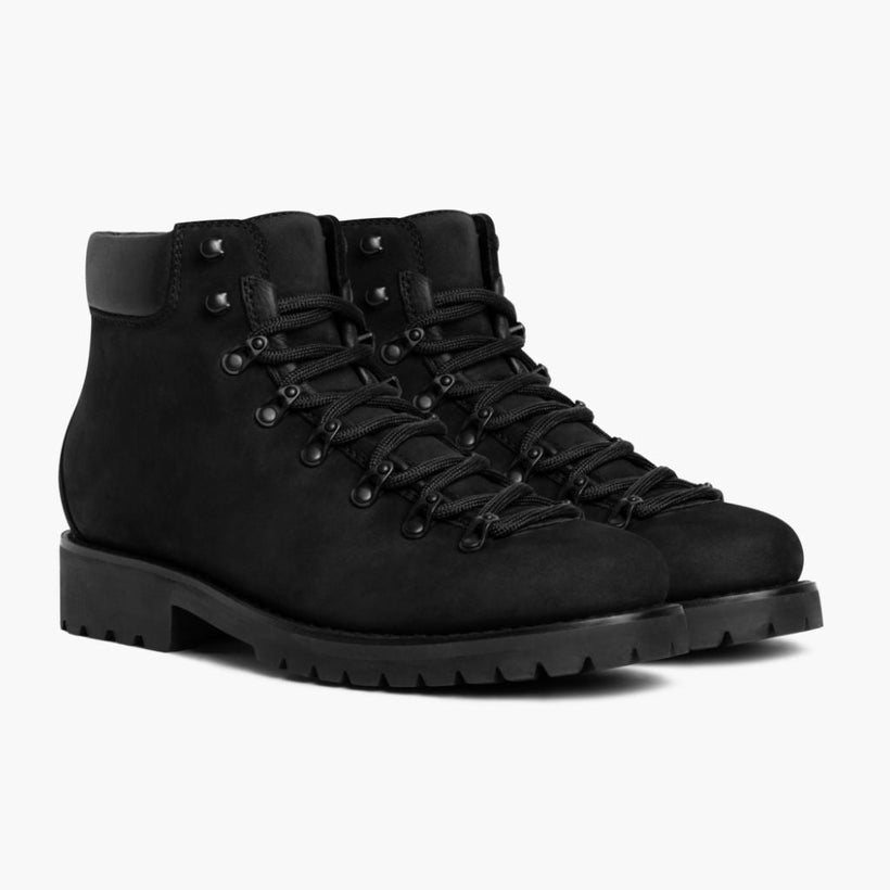 Commander Noir Matte Leather Boots pour Homme