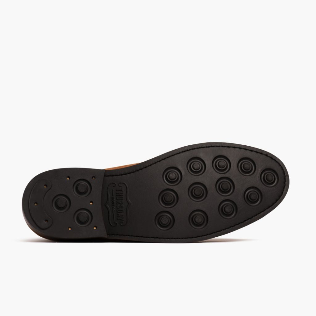 High-Traction Rubber Outsole & Lug Tread Pattern on President Brandy Bottines en cuir pour Homme For Men