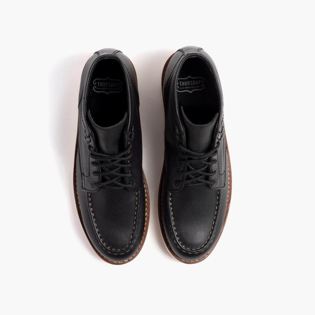 Diplomat Noir Bottines en cuir pour Femme - Contrefort de talon renforcé & surpiqûres doubles de précision