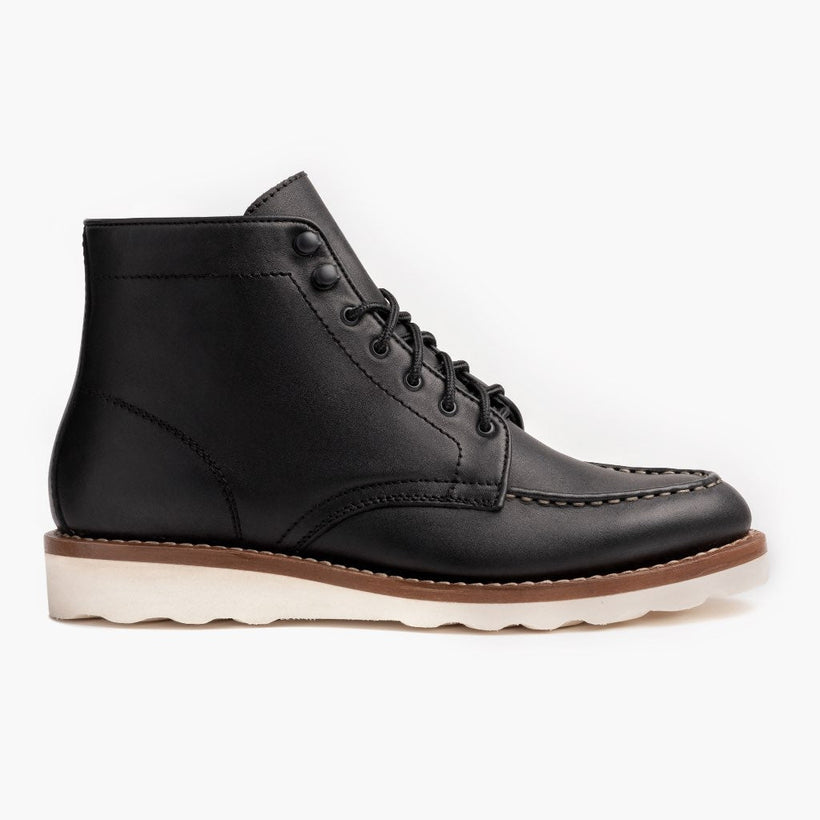 Diplomat Noir Leather Boots pour Femme