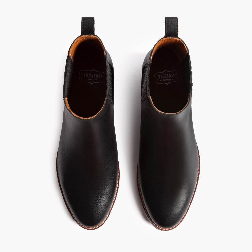 Dreamer Noir Bottines en cuir pour Femme - Contrefort de talon renforcé & surpiqûres doubles de précision