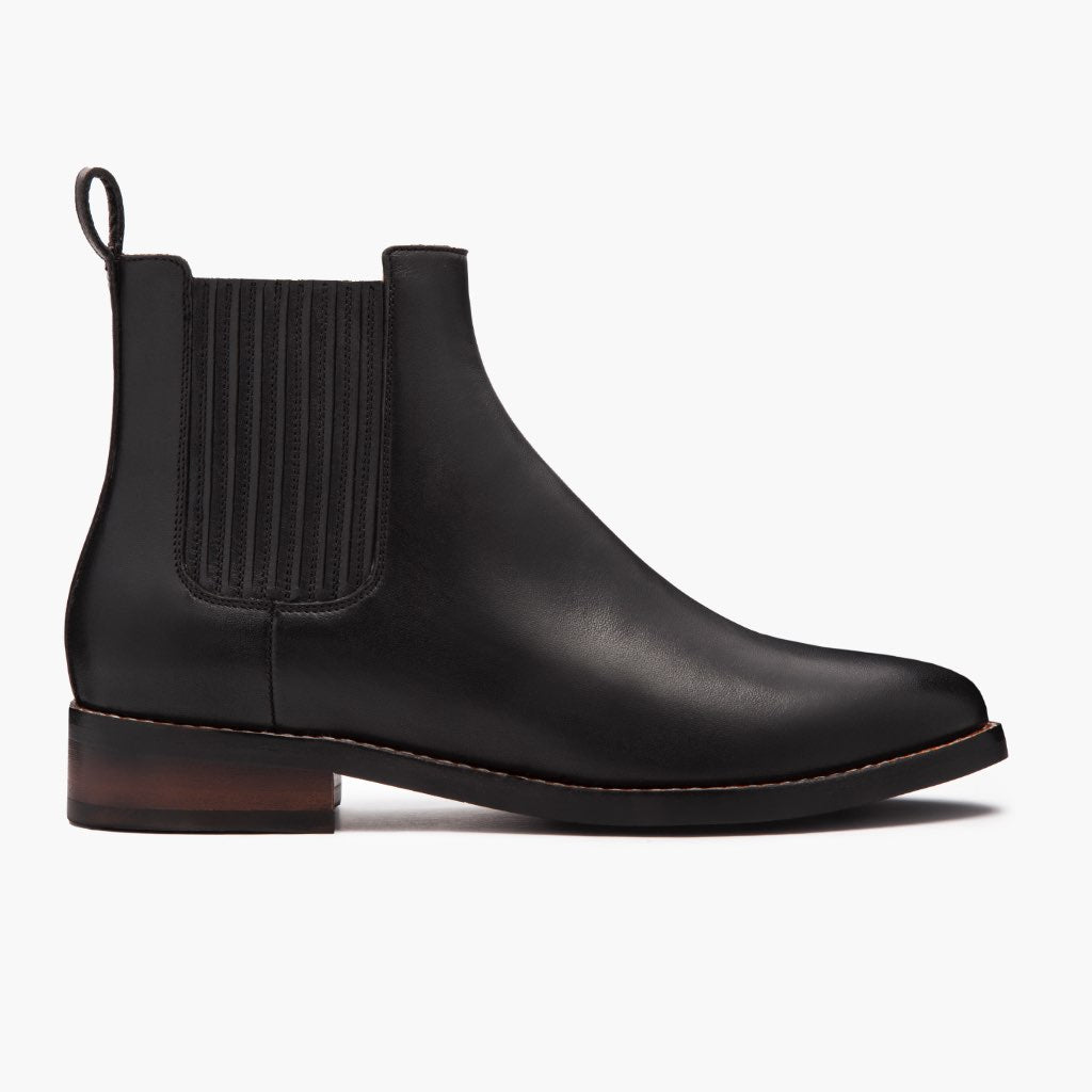 Dreamer Noir Bottines en cuir pour Femme en cuir de vachette noir véritable - Vue de profil | Acheter en ligne