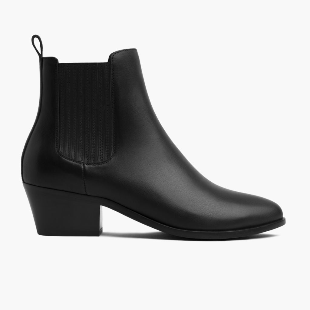Dreamer Bootie Noir Bottines en cuir pour Femme en cuir de vachette noir véritable - Vue de profil | Acheter en ligne