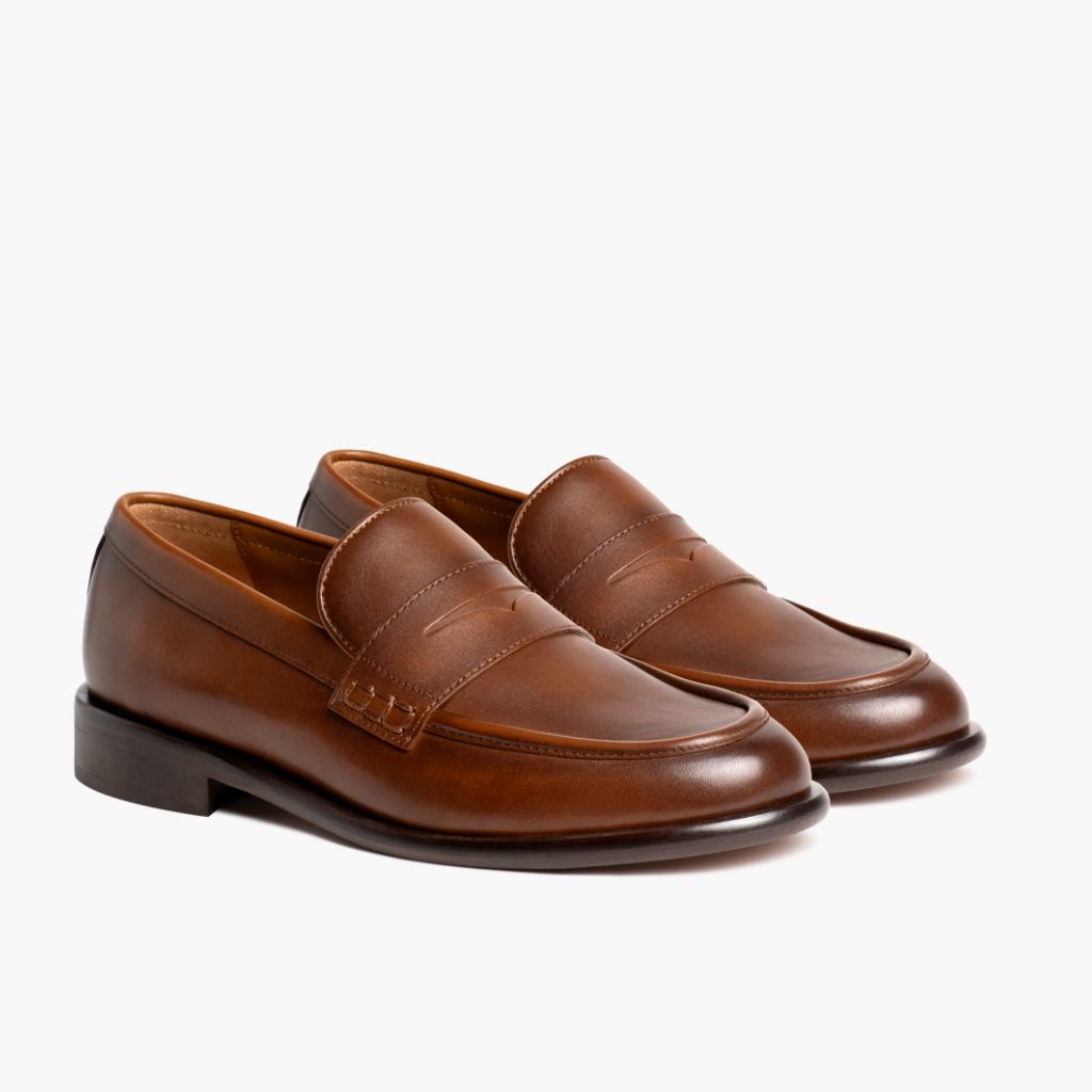 Dress Penny Pecan Bottines en cuir pour Femme in Classic Full-Grain Leather - Vue de profil | Acheter en ligne