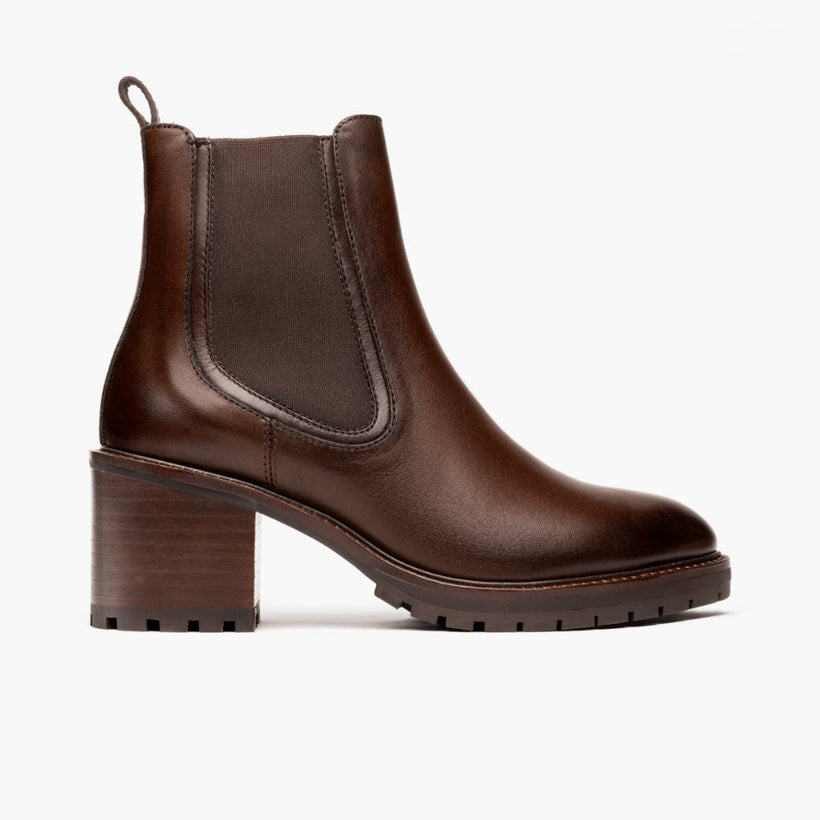 Knockout Chocolat Bottines en cuir pour Femme