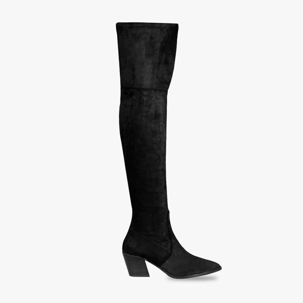 Tempest Noir Bottines en cuir pour Femme en cuir de vachette noir véritable - Vue de profil | Acheter en ligne
