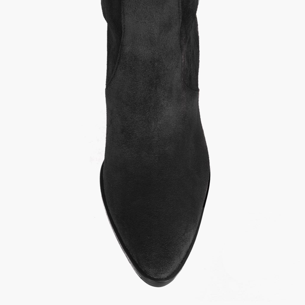 Tempest Noir Bottines en cuir pour Femme - Contrefort de talon renforcé & surpiqûres doubles de précision