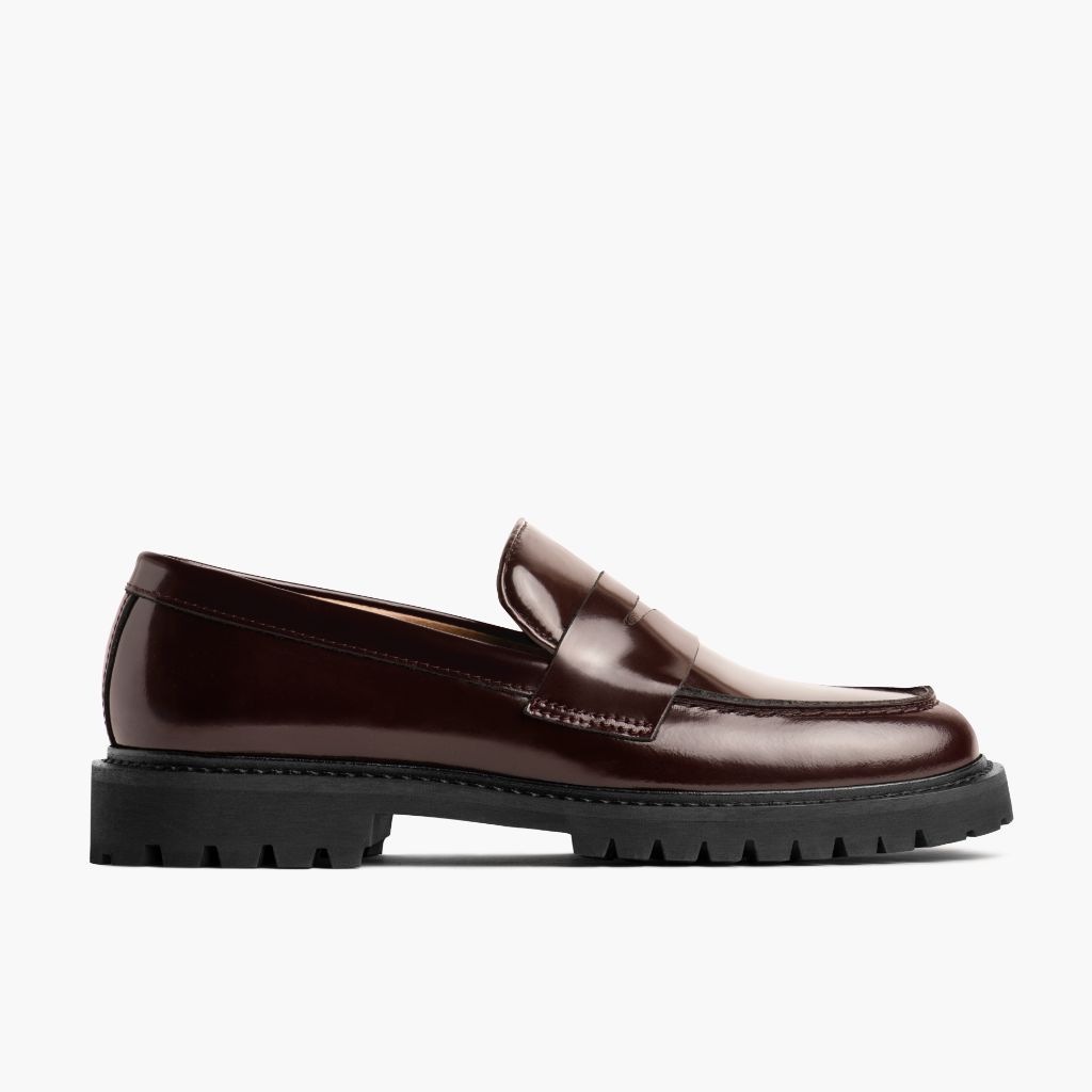 Burgundy Full-Grain leather Boots - Montage cousu Goodyear & détail de l'embout avant