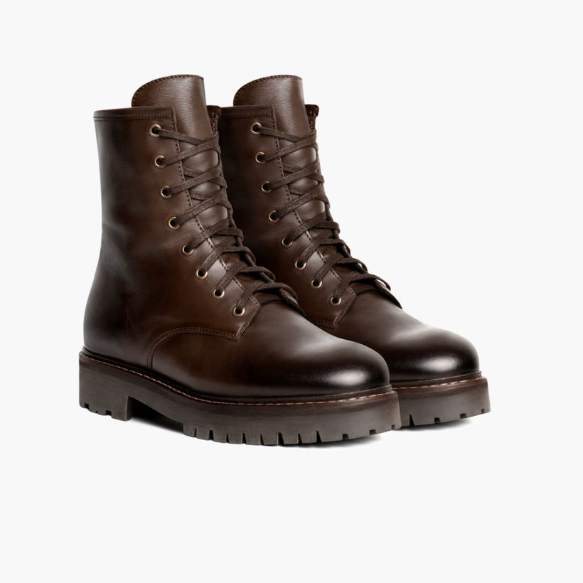 Combat Java Leather Boots pour Femme