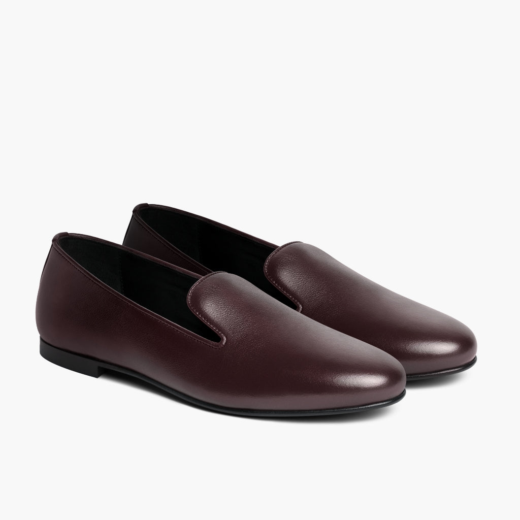 Eden Bourgogne Bottines en cuir pour Femme in Burgundy Full-Grain Leather - Vue de profil | Acheter en ligne