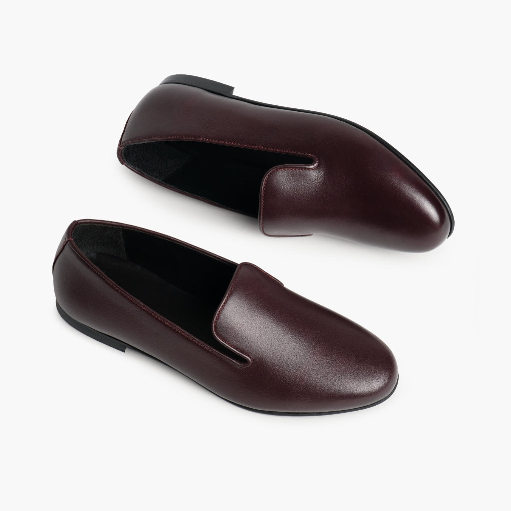 High-Traction Rubber Outsole & Lug Tread Pattern on Eden Bourgogne Bottines en cuir pour Femme