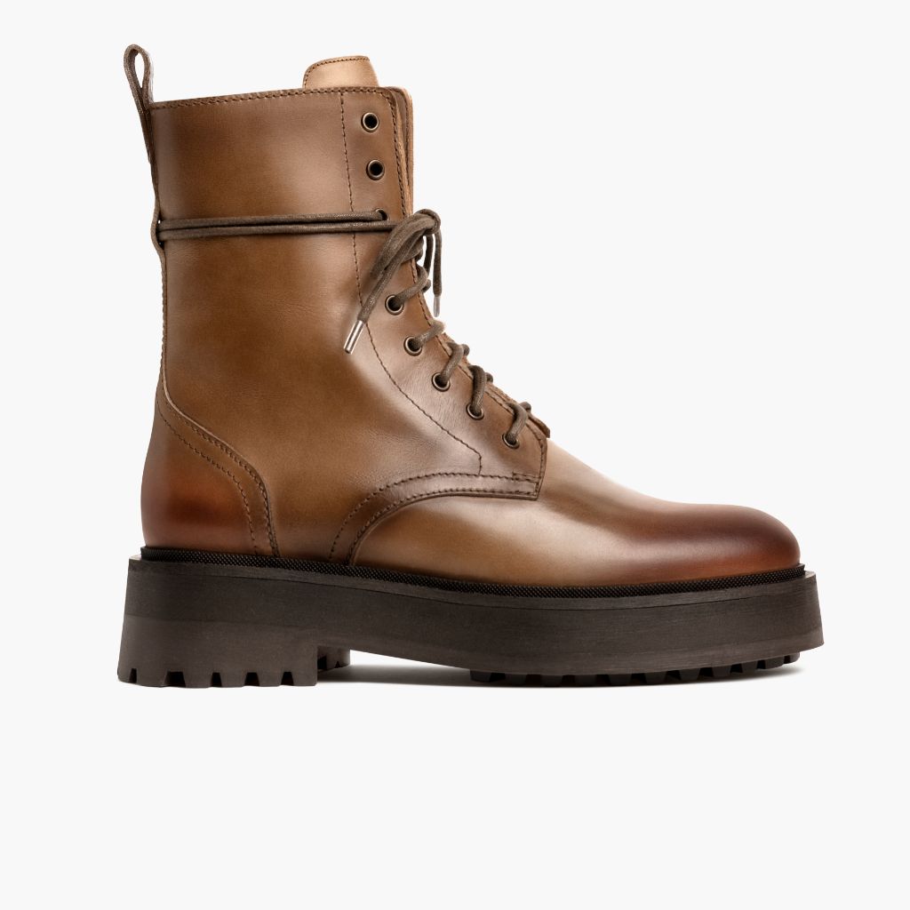 Quest Natural Bottines en cuir pour Femme in Classic Full-Grain Leather - Vue de profil | Acheter en ligne