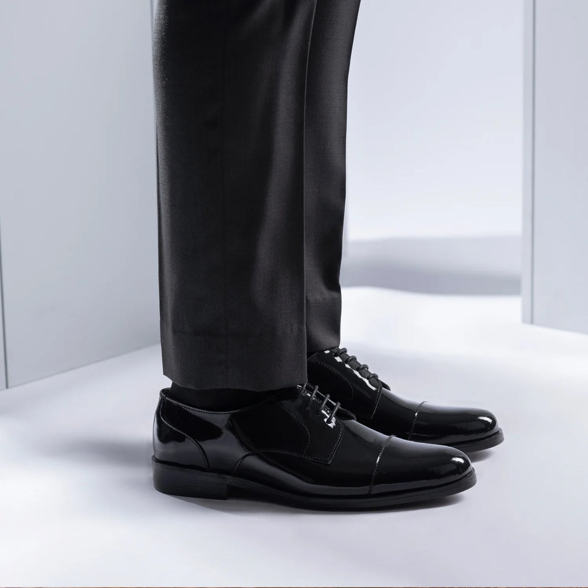 Styled On-Foot Perspective Demonstrating Ankle Fit & Silhouette on Model