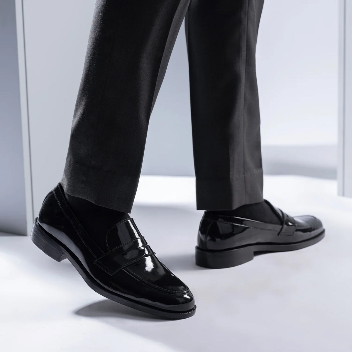 Orlaven Baxton Noir Patent Mocassins en cuir pour Homme footwear image 9