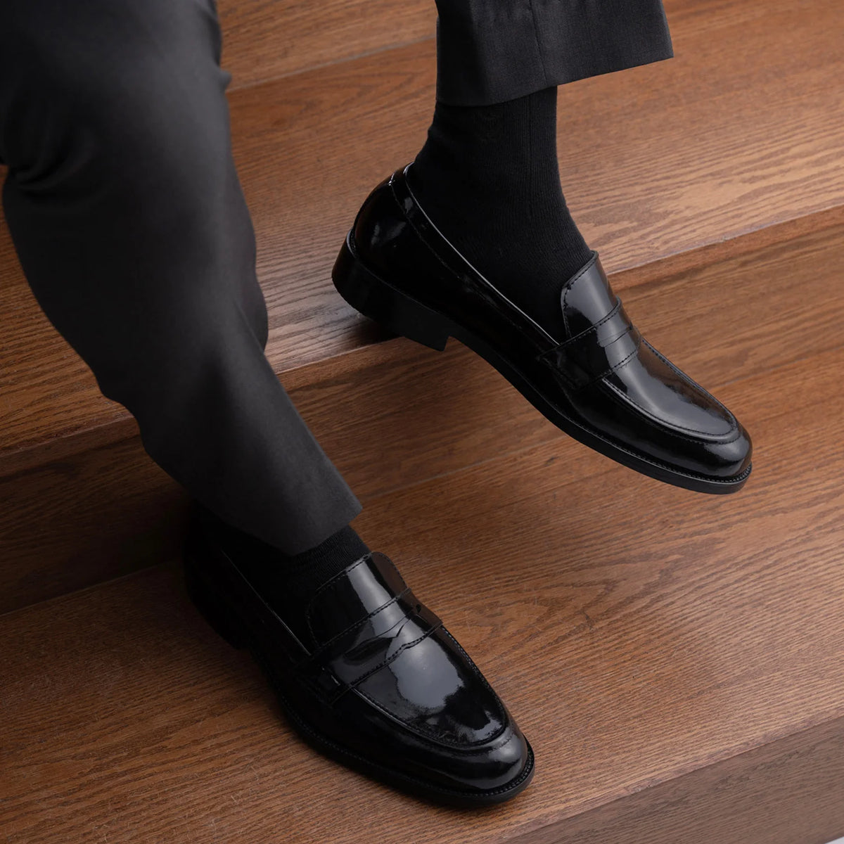 Orlaven Baxton Noir Patent Mocassins en cuir pour Homme footwear image 10