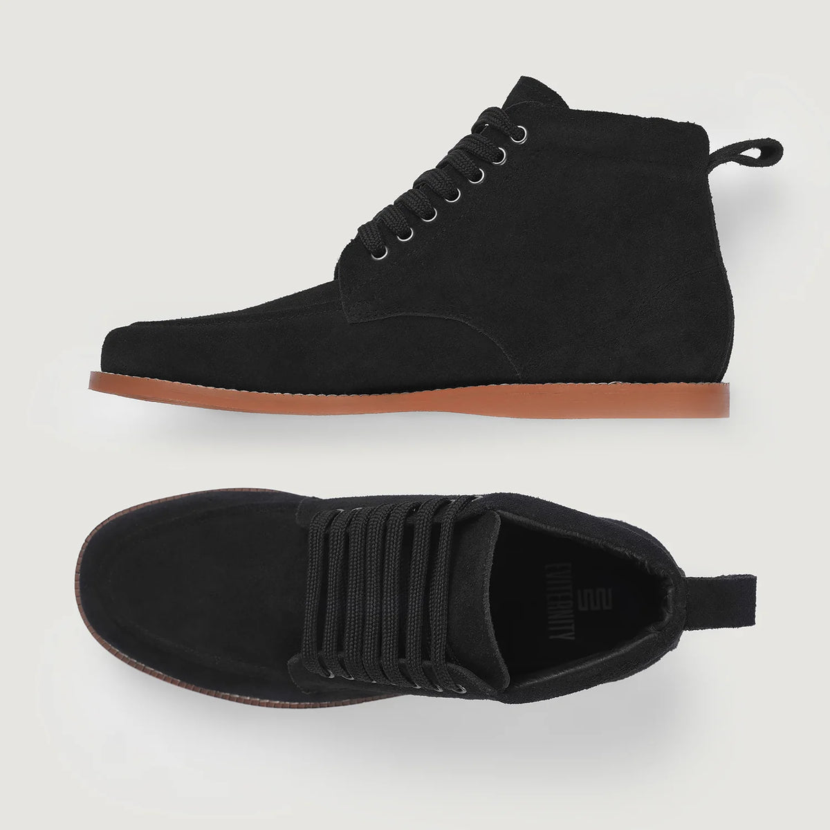 Bearman Bottines Moc Toe en daim noir pour Homme - Contrefort de talon renforcé & surpiqûres doubles de précision