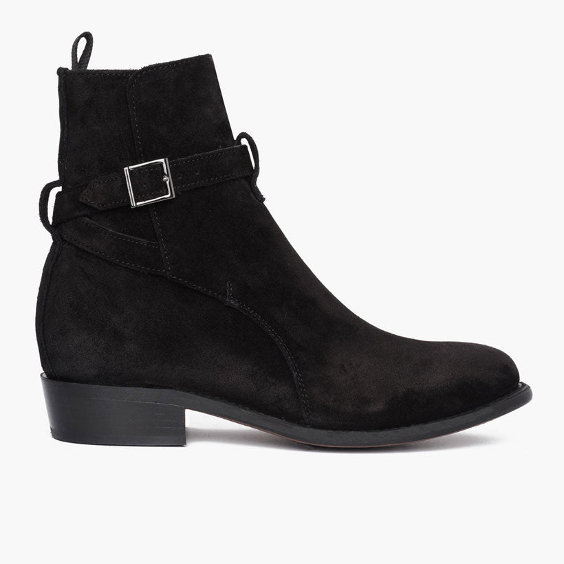 Rogue Noir Suede Leather Boots pour Homme