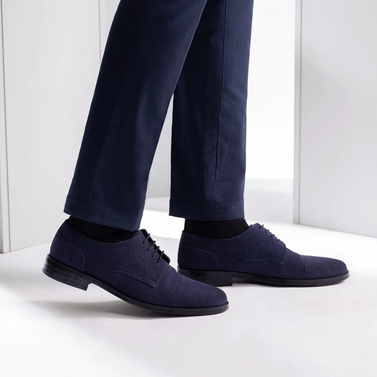 Styled On-Foot Perspective Demonstrating Ankle Fit & Silhouette on Model