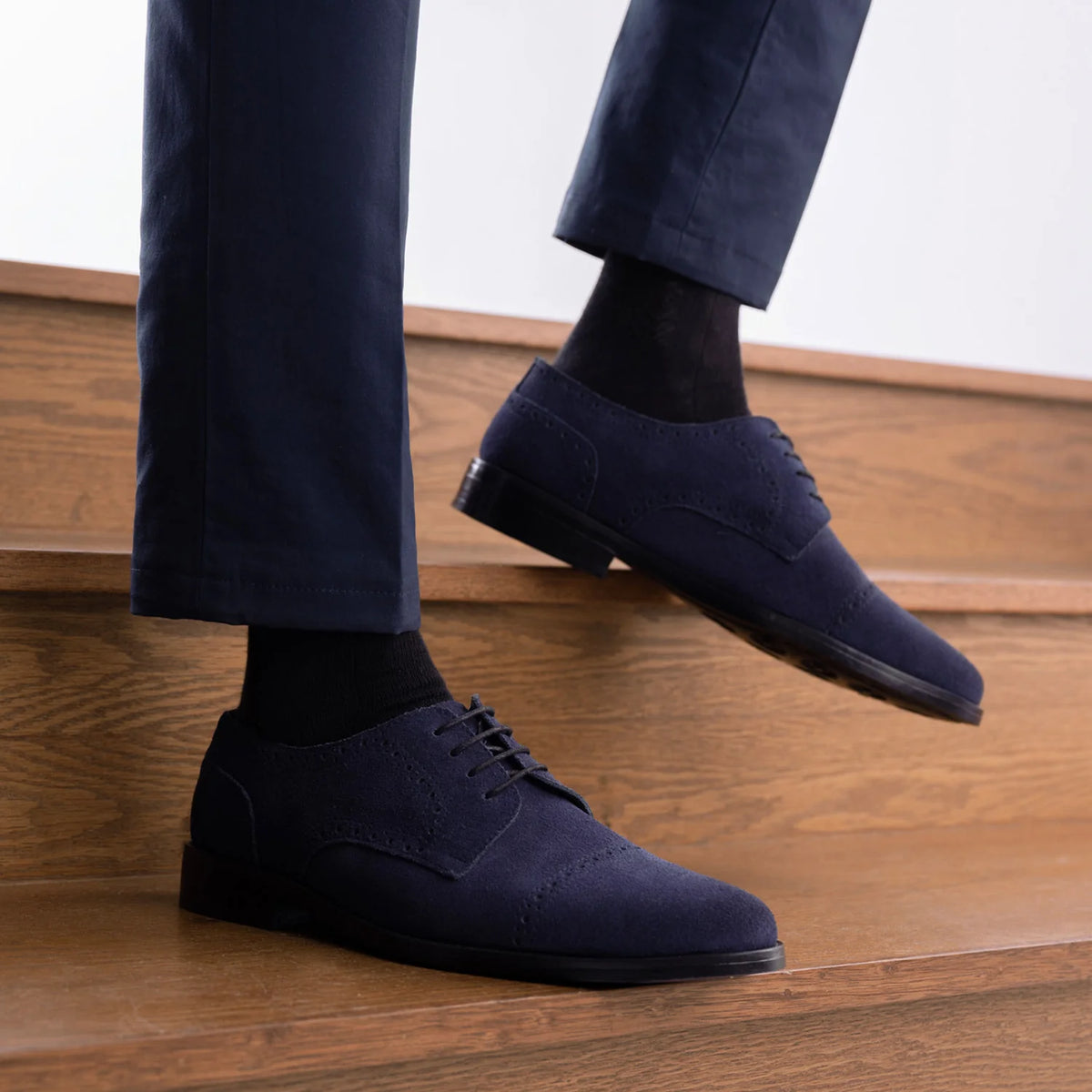 Orlaven Dirk Brogues Derby Bleu Suede Chaussures en cuir - StudGuard pour Homme footwear image 9
