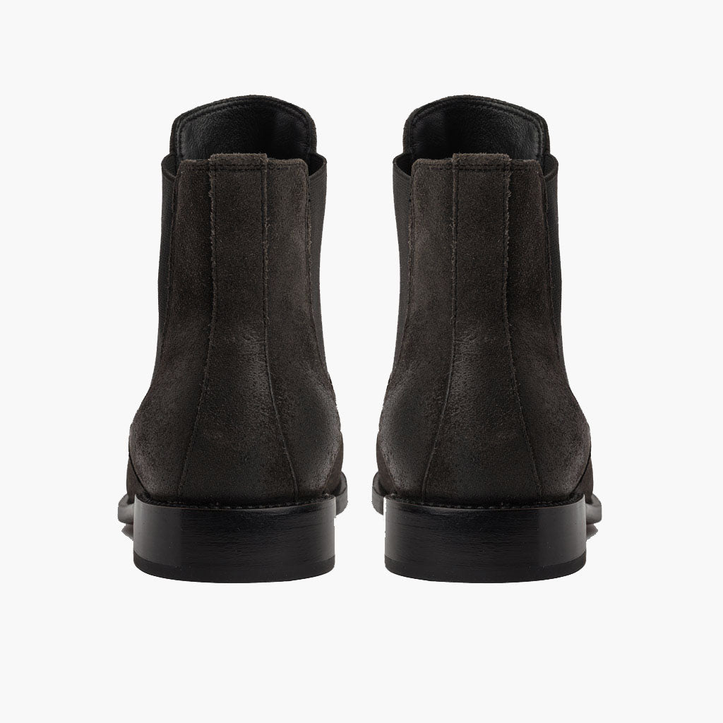 Cavalier Gris Ombre Bottines en cuir pour Homme - Contrefort de talon renforcé & surpiqûres doubles de précision