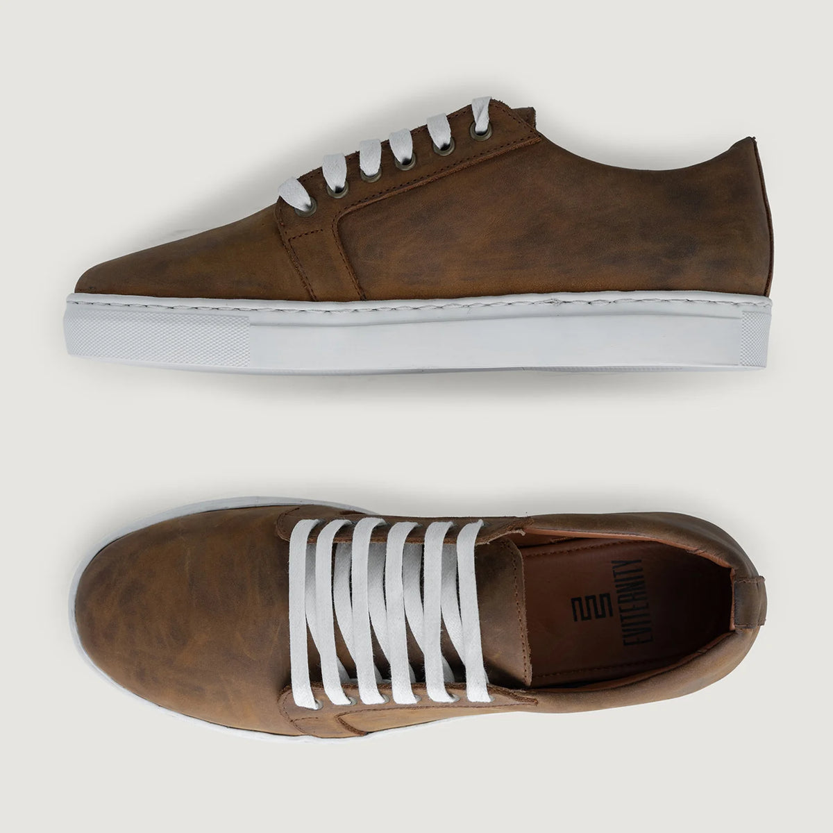 Murphy Low Top Cuivre Brûlé Pullup Baskets en cuir pour Homme For Men - Contrefort de talon renforcé & surpiqûres doubles de précision