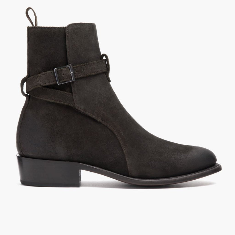 Rogue Dark Olive Suede Leather Boots pour Homme