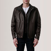 Alfred Blouson Bomber en Cuir pour Homme – Vue produit alternative 1
