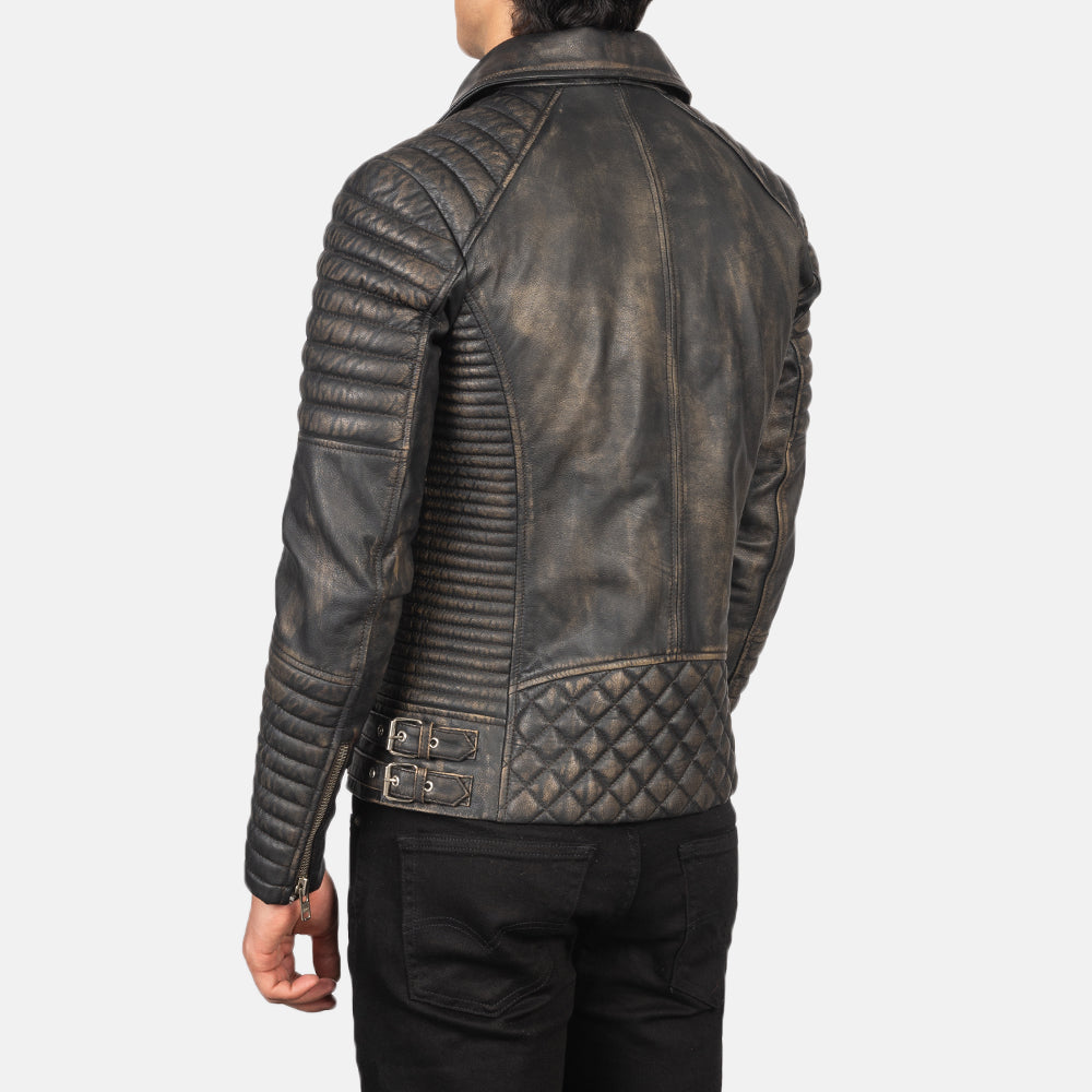 
Armand Vert Veste Motard en Cuir pour Homme – alternate product view 6