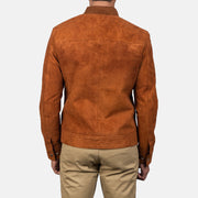 Blain Marron Blouson Bomber en Cuir pour Homme – Vue produit alternative 5