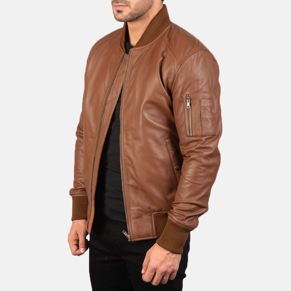 
Bomia MA-1 Blouson Bombardier en Cuir pour Homme – alternate product view 2